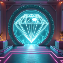 Neon Diamond Rush Vamoplay Casino Slots